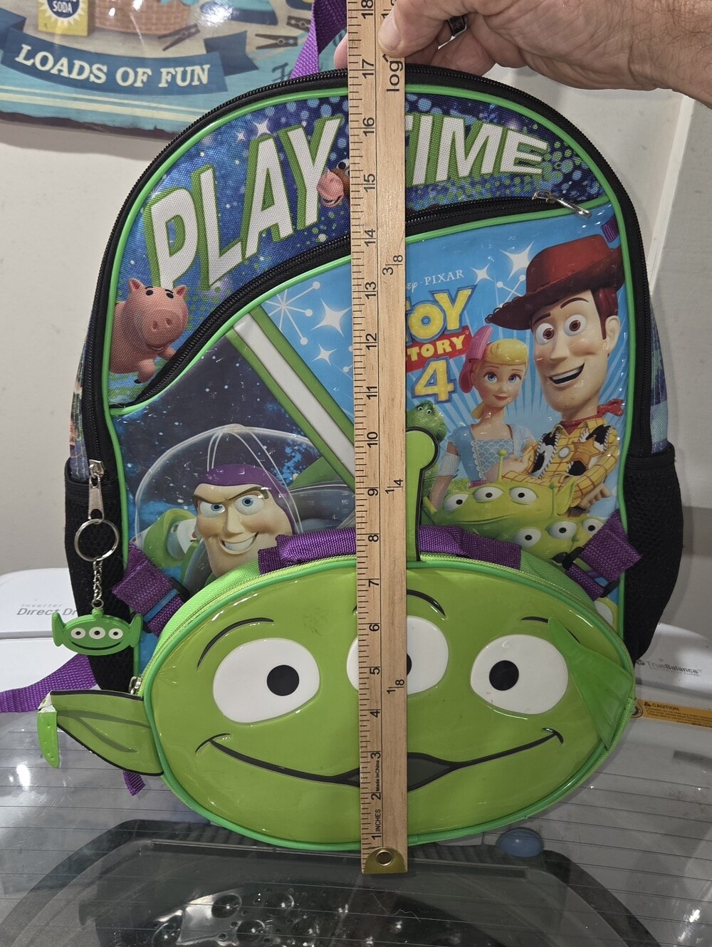 Disney Pixar Toy Story 4 Alien 3D Molded Front Pocket Kids Backpack - Picture 11 of 11